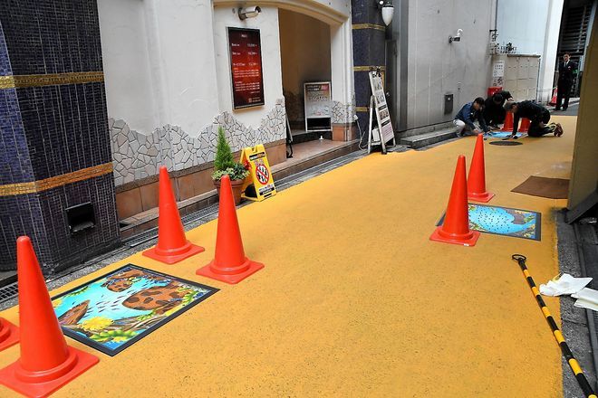Sex workers relocate from Osaka alley following bright yellow paint makeover