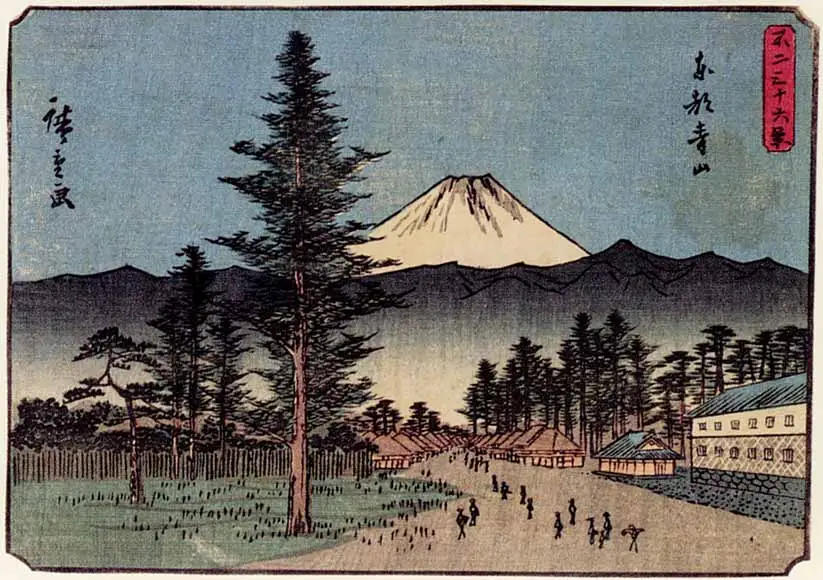 Utagawa Hiroshige (歌川広重, 1797-1858), Aoyama in the Eastern Capital (東都青山, Tōto Aoyama)
