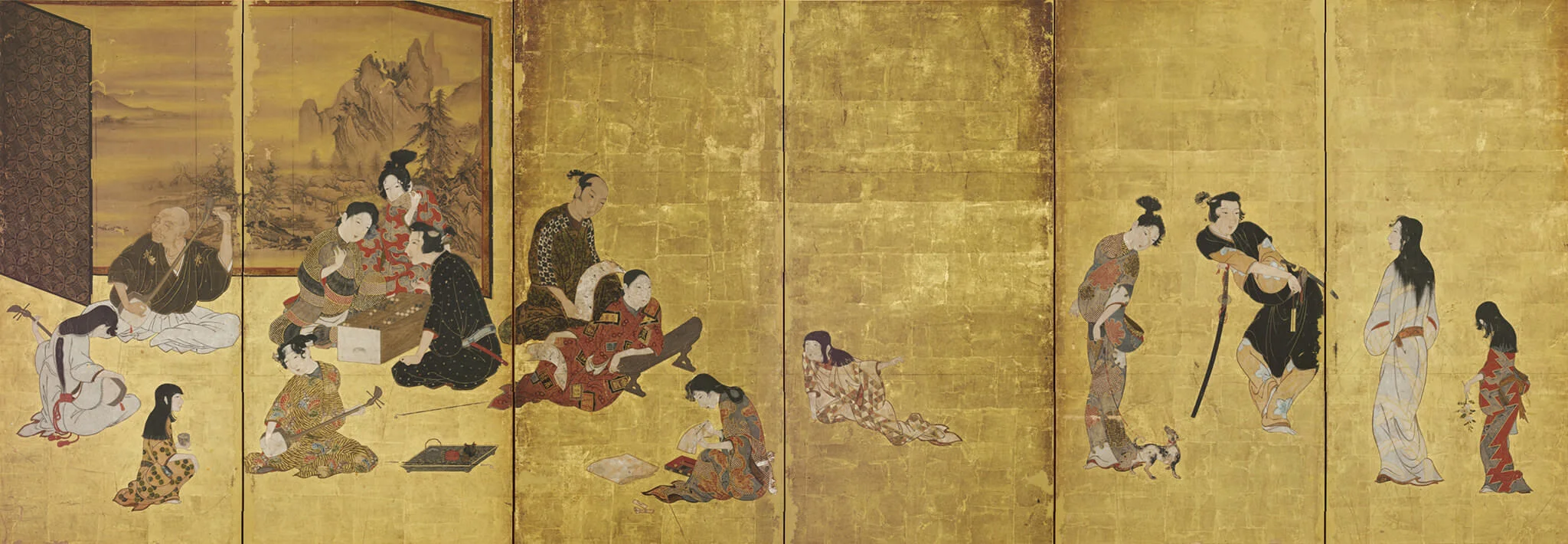 Shihon Kinjichaku-shoku Fuzoku-zu (紙本金地著色風俗図)