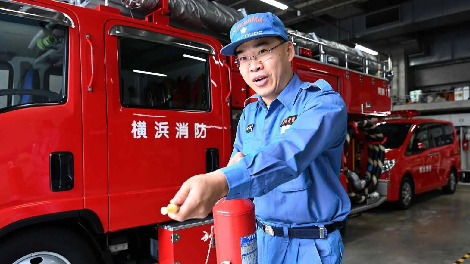 Zhao Chunliang, a Chinese national who works for Minami Fire Station in Yokohama