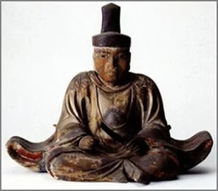 Wooden statue of Inage Shigenari 