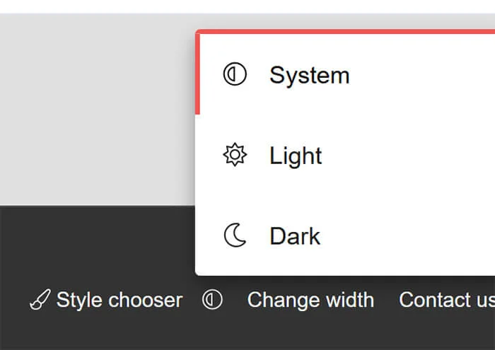 Light-dark switcher
