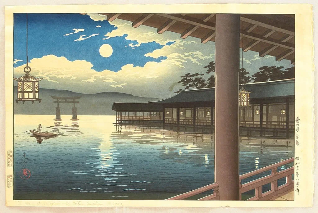 Tsuchiya Kōitsu (土屋光逸, 1870-1949), Summer Moon at Miyajima (夏の月 宮島), 1936
