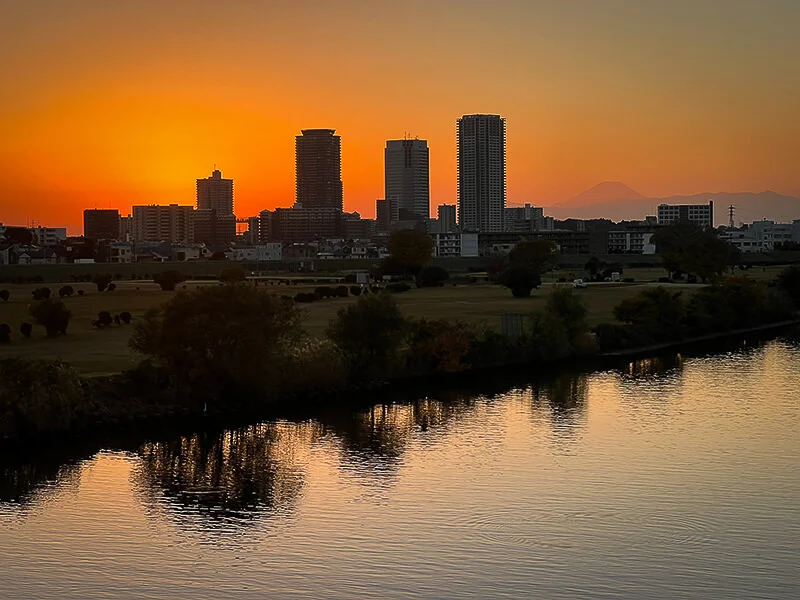 Tamagawa sunset