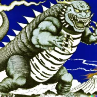 DALL·E 2023-02-20 10.46.50 - An ukiyoe version of Godzilla.webp