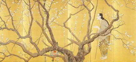Shimomura-Kazan-Yoroboshi-Gold-Leaf-Nihonga.webp