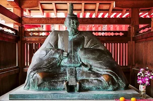 Modern bronze statue of Taira no Masakado