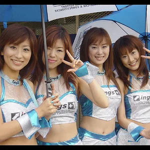 Blue & white Fuji girls