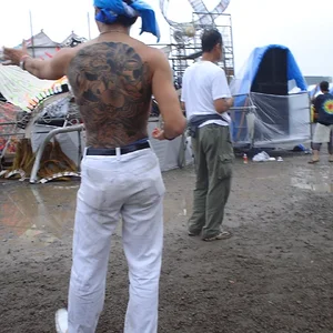 tattoed guy at NAGISHA MUSIC FESTIVAL in TOKYO