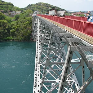 Saikai Bridge and swirling water of Hario Seto Straits