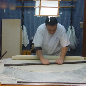 Soba - rolling out the dough