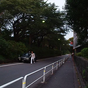 Tokyo - a street between the New Otani hotel and Shinjuku st.