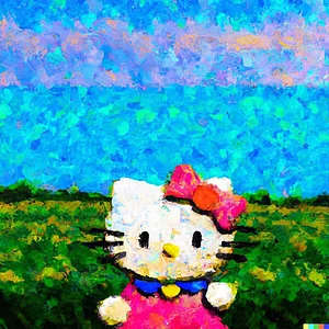 DALL·E 2023-02-19 20.49.52 - A Monet style painting of a Hello Kitty.jpg