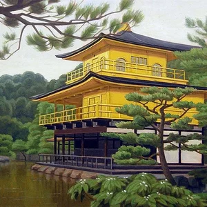 Kinkaku-JI (oil on canvas painting by yacov gabay)
