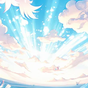 美しいキラキラ光る雲入り夢のある空間の背景 4.jpg