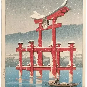 Snow at Miyajima