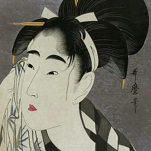 Woman wiping sweat