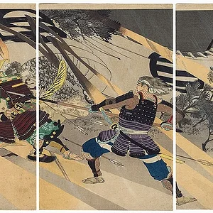 Imagawa Yoshimoto at the Battle of Okehazama
