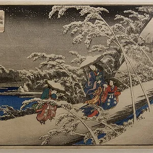Tokiwa Gozen Fleeing with Her Three Children
