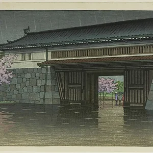 Spring Rain at Sakurada Gate