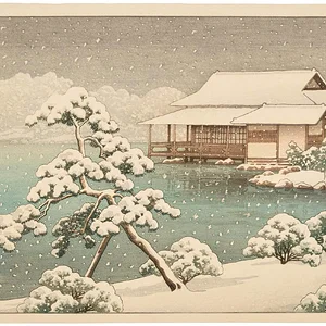 Snow at Kiyosumi Garden
