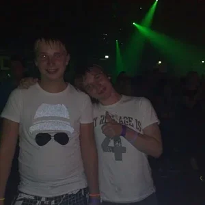 At the big party with DJ Tiesto in the Netherlands