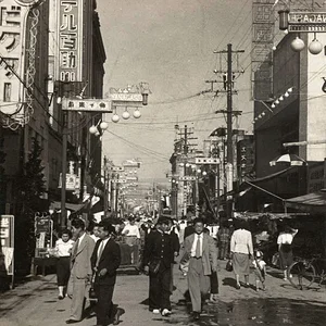 Yanagase-doori, Gifu City, 1950's