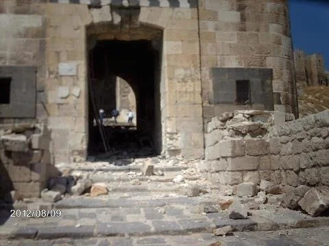 Aleppo Citadel Bombarding