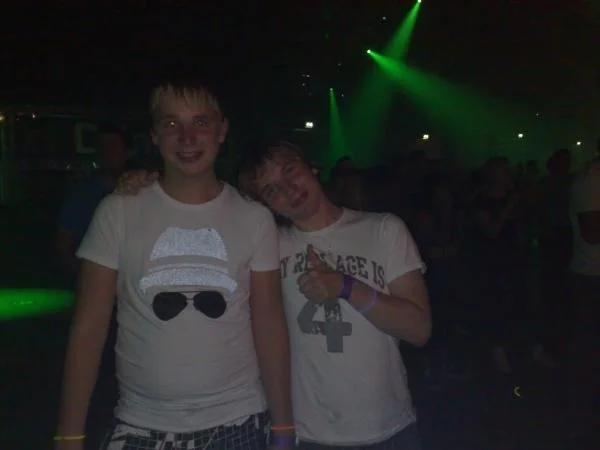 At the big party with DJ Tiesto in the Netherlands