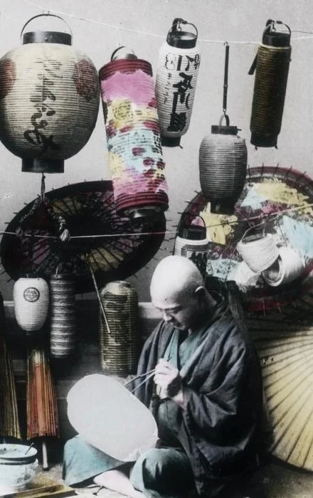Creating festival lanterns (hand colored)