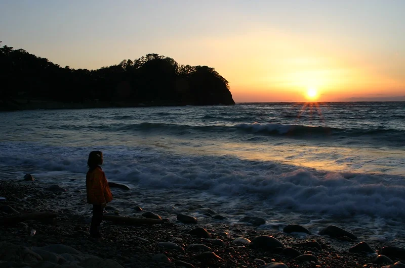 Girl Watching Sunset