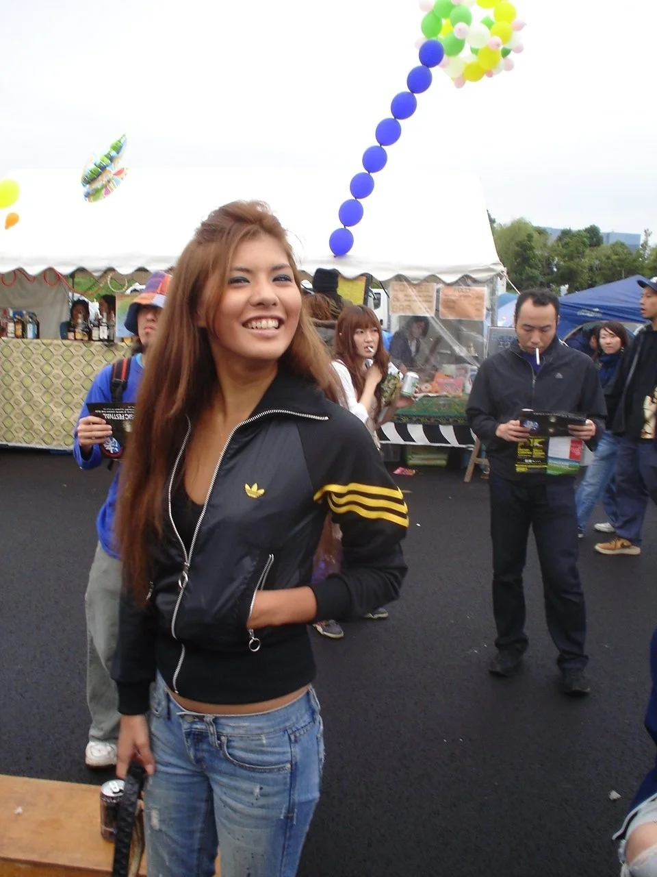 HOT GIRL-ADIDAS JACKET at NAGISHA MUSIC FESTIVAL IN TOKYO