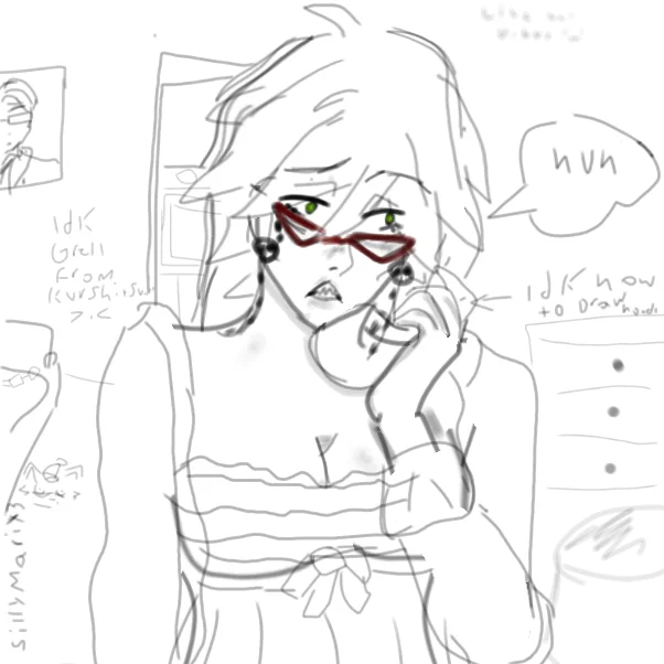 Idk doodle/drawing of our trans icon grell