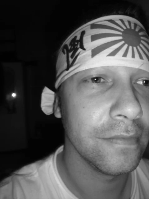 me in japan wearing bandana