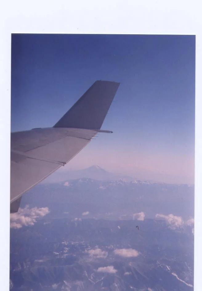 mount fuji from plane