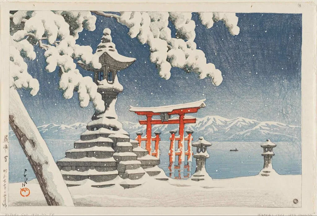 Snow at Miyajima