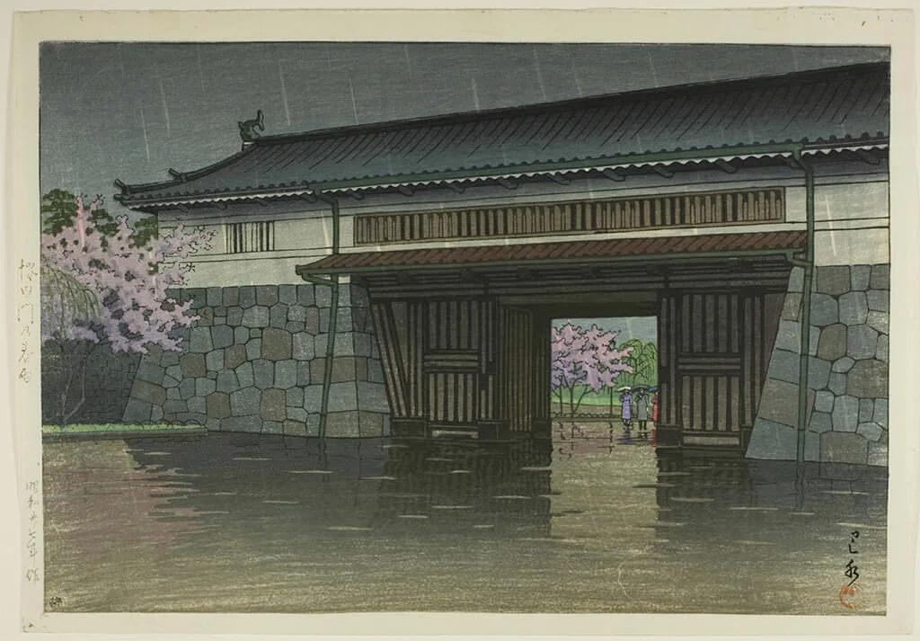 Spring Rain at Sakurada Gate