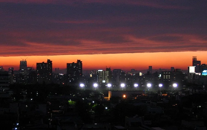 Sunset in Koto-ku