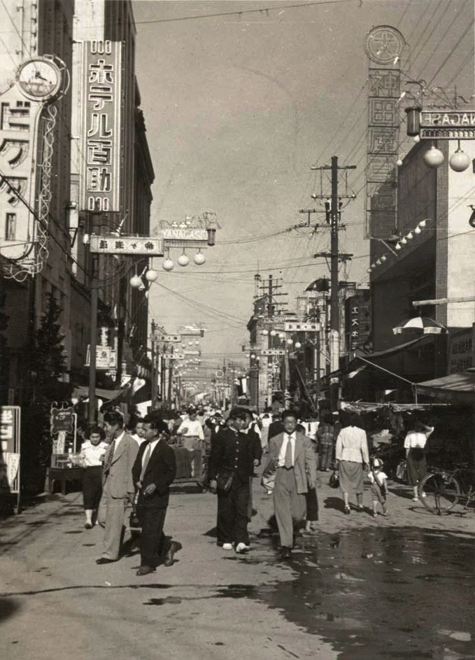 Yanagase-doori, Gifu City, 1950's